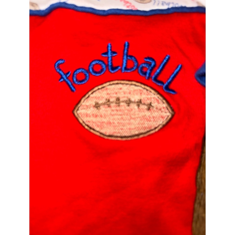 Vintage Stone Apparel Baby Football Romper Red Blue USA Made 6 Months - Picture 2 of 6